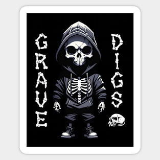 Grave Digs Skeleton Hoodie Sticker